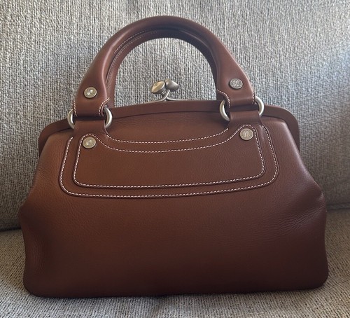 Celine gerahmte Boogie Tasche Russet selten gebürstete silberfarbene Hardware und schön