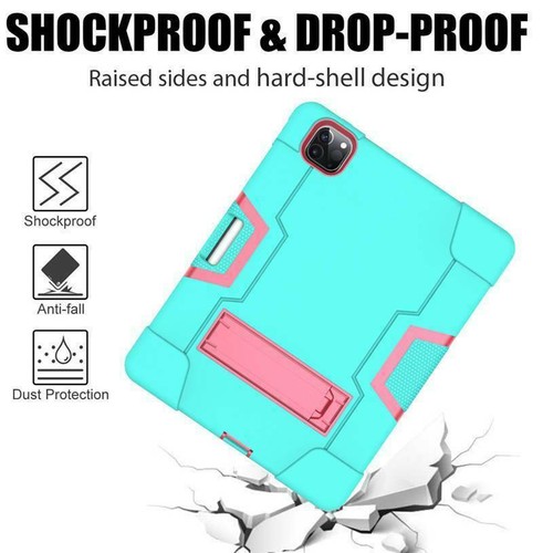 For iPad Pro 11 12.9 Air4 2021 2020 Shockproof Heavy Duty Hard Cover Stand Case - Picture 93 of 104