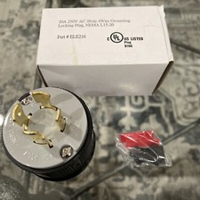 L15-20P Locking Plug, 20 Amp, 250 VAC Voltage, cUL Listed, NEMA L15-20P