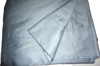 MEMBER'S MARK MEDIUM BLUE SATEEN (1) KING/CALIFORNIA KING FLAT SHEET 110X102