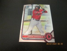 JUNIOR SANQUINTIN GUARDIANS 2022 BOWMAM CHROME 1ST BOWMAN CARD #BCP-80