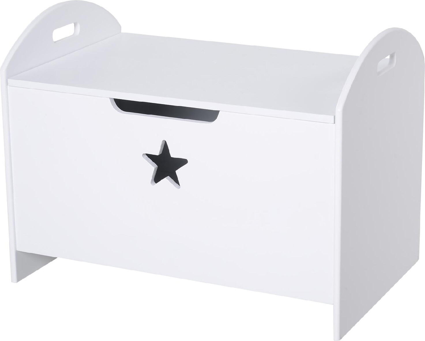 Baule Contenitore Portagiochi per Cameretta Bambini Legno Bianco DecHome 311003