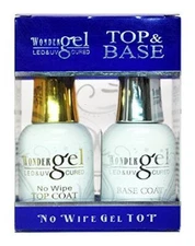 Wonder Gel UV/LED Soak off Gel (No-Wipe) Top Coat + Base Coat Duo ON Sale!