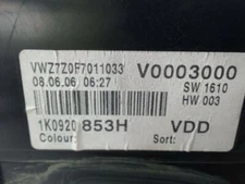 1K0920853H dashboard for VOLKSWAGEN GOLF V (1K1)(2003- ) 1.9 HIGHLINE 1462886