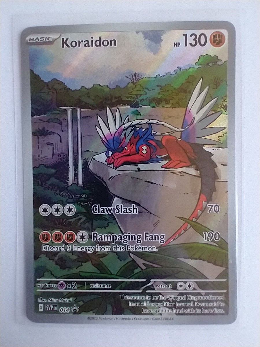 koraidon pokemon card full art Koraidon Full Art Holo 014 Promo Card Pokemon SV Scarlet & Violet loose