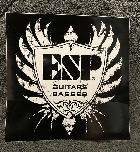 ESP Guitars Shield Crest Wings Authentic Vinyl Sticker Decal 4" eBay