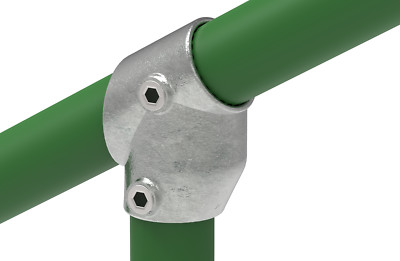 Rohrverbinder T-Stück - kurz Ø 26,9 - 48,3 mm Variable - Neigung inkl. Schrauben