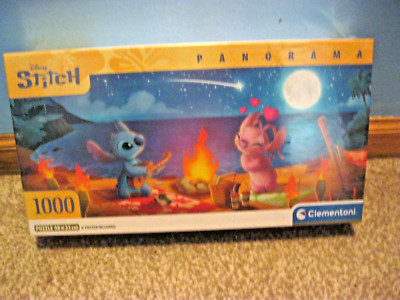 CLEMENTONI 1000 PIECE PUZZLE STITCH & ANGEL  2025 CHECKOUT OTHER DISNEY PUZZLES!
