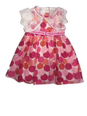 Toddler Girls Pink Satin Dot Easter & Party Dress With White Cardigan | eBay Toddler Girls Pink Satin Dot Easter & Party Dress With White Cardigan | eBay
