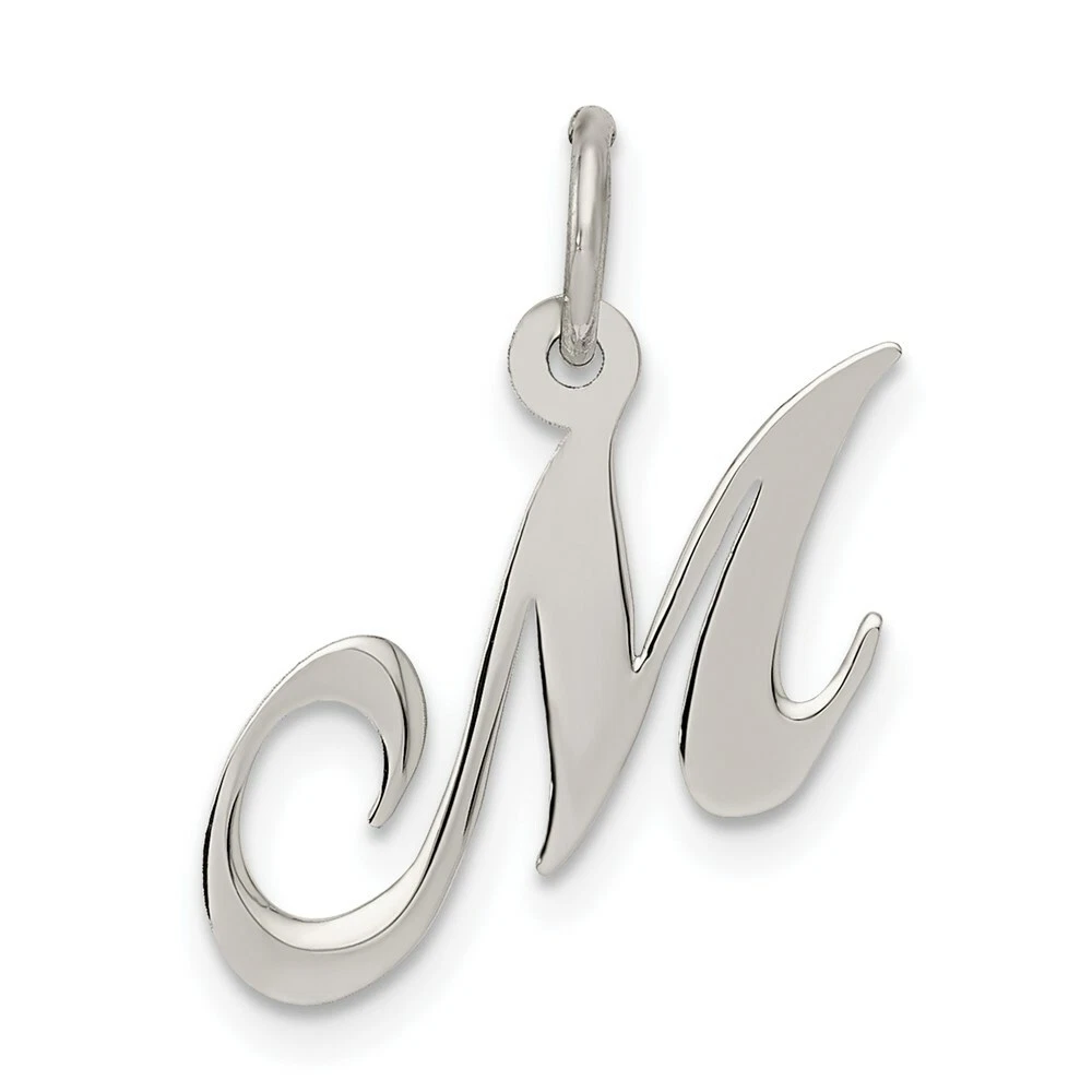 Sterling silver cheap m charm