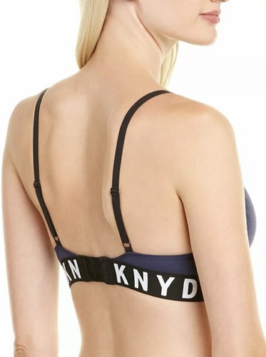 DKNY Litewear Seamless Ribbed Bralette DK4026 Navy Blue Size Small NWT - Picture 2 of 3