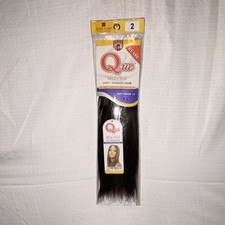 Milky Way Que Remy Human Hair Yaky Straight Weave Extension 10in Color 2