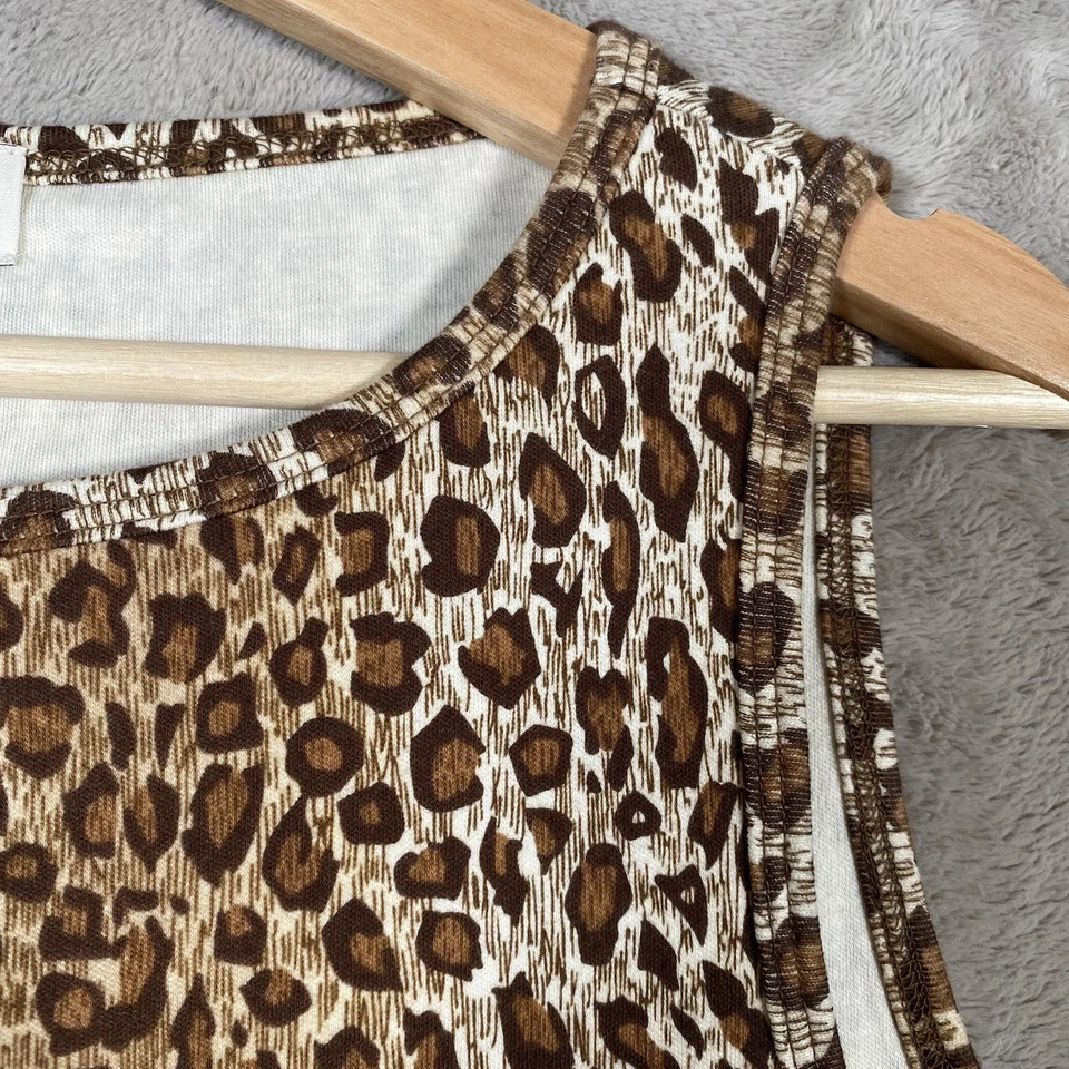 Jones NY Sport Leopard Print Tank Top Womens M Sleeveless Career Casual Layering - Image 4 of 4