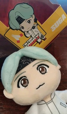 BTS TinyTAN MIC Drop 5 Zoll Plüschpuppe Suga offiziell lizenziert HYBE Maskottchen Schlüsselanhänger