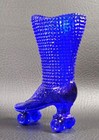 Boyd's Crystal Art Glass ROLLER SKATE BOOT 1978-83 COBALT BLUE No Lines NOS — photo 3