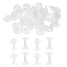 25mm Chicago Screws, 20 Sets Plastic Chicago Screw Binding Post,Clear