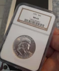 1951 Franklin Half Dollar 50C NGC MS64. Beautiful!