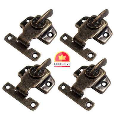 Metal Table Locks 4 Pcs with Buckles for Dining & Extension Tables - Bronze