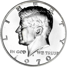 1970 S 50C 40% Proof Silver Kennedy Half Dollar