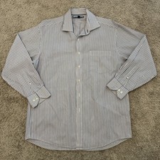 Tommy Hilfiger Ithaca Dress Shirt Button Up Mens 16 32-33 Large Striped