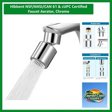 Elegant Chrome Faucet Aerator with Dual-Function Spray Easy Connect, 55/64''