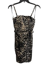 Guess Leopard Print Satin Mini Dress Size 1 US