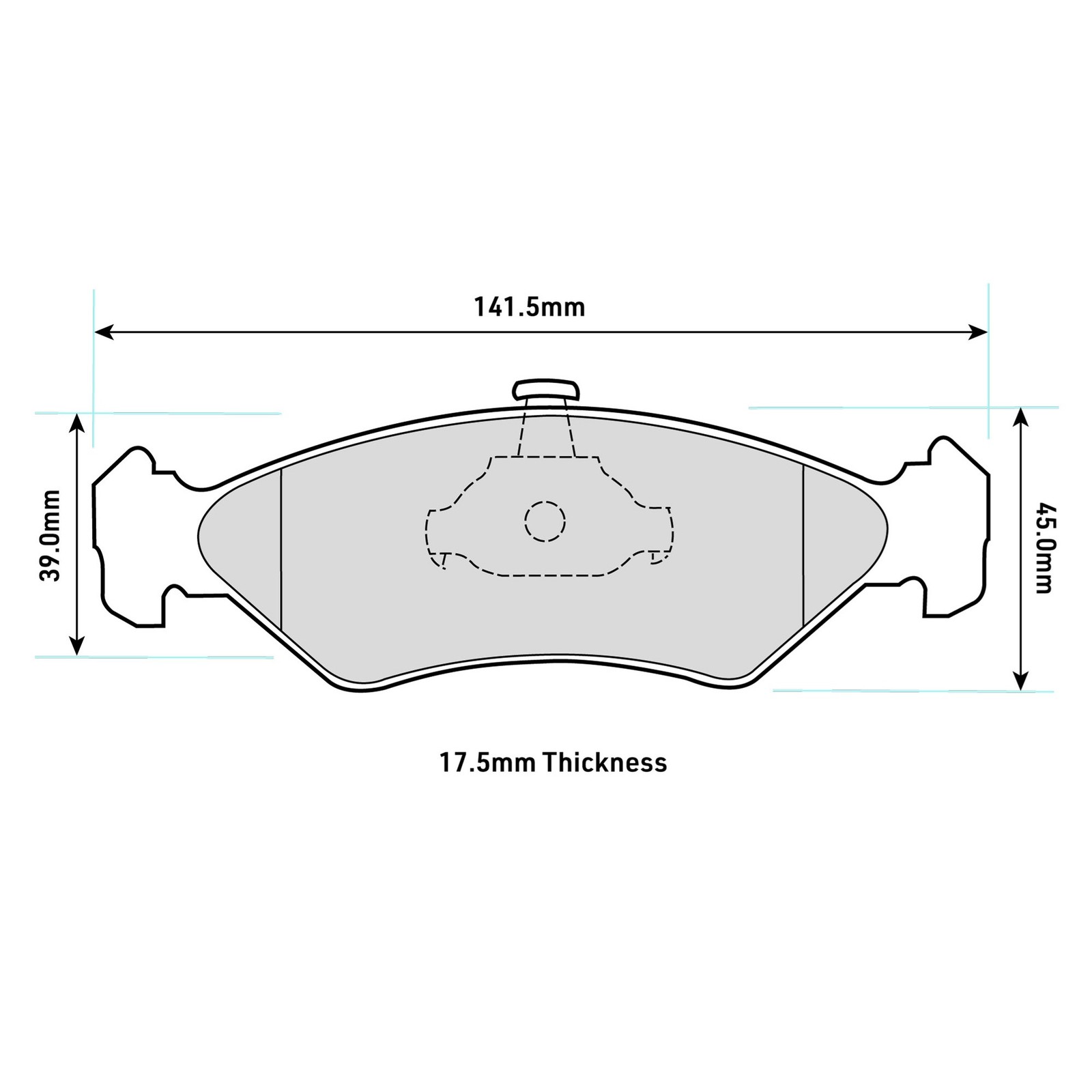 Ferodo DS2500 Front Brake Pads For Ford Fiesta MK4 1.3 1.4 / KA MK1 1.3 96-00