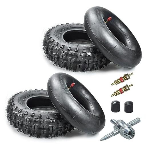 4.10/3.50-6 4.10-6 NHS Tire and Inner Tube for Lawn Mower Wheelbarrows 4 
