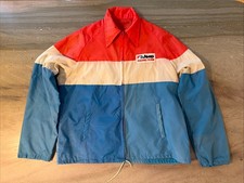 Vintage Jeep Racing Team Windbreaker Jacket Large L Red White Blue