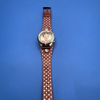2011 Betty Boop Watch Womens Red Polka Dot Strap LBacklight Cartoon