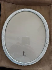 New L’objet 8 X 10 Oval Frame Platinum Pavé Swarovski Chrystals Box & Dust Bag