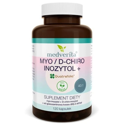Medverita Myo/D-chiro Inozytol 40:1 + Quatrefolic® 500 mg - 120 Kapseln