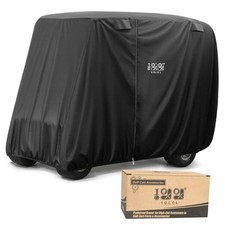 Universal 2-4 Passenger Golf Cart Cover for Yamaha, EZGO, Club Car, Black