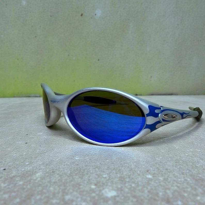 Oakley Silver Blue Sunglasses for Men for sale | eBay