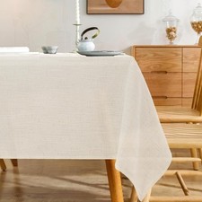 Textured Rectangle Tablecloth, Slubby Lightweight Table Cloth 60 x 84 Inch