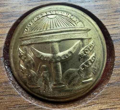 Civil War Button, Georgia State Seal, nondug, near perfect, coat size