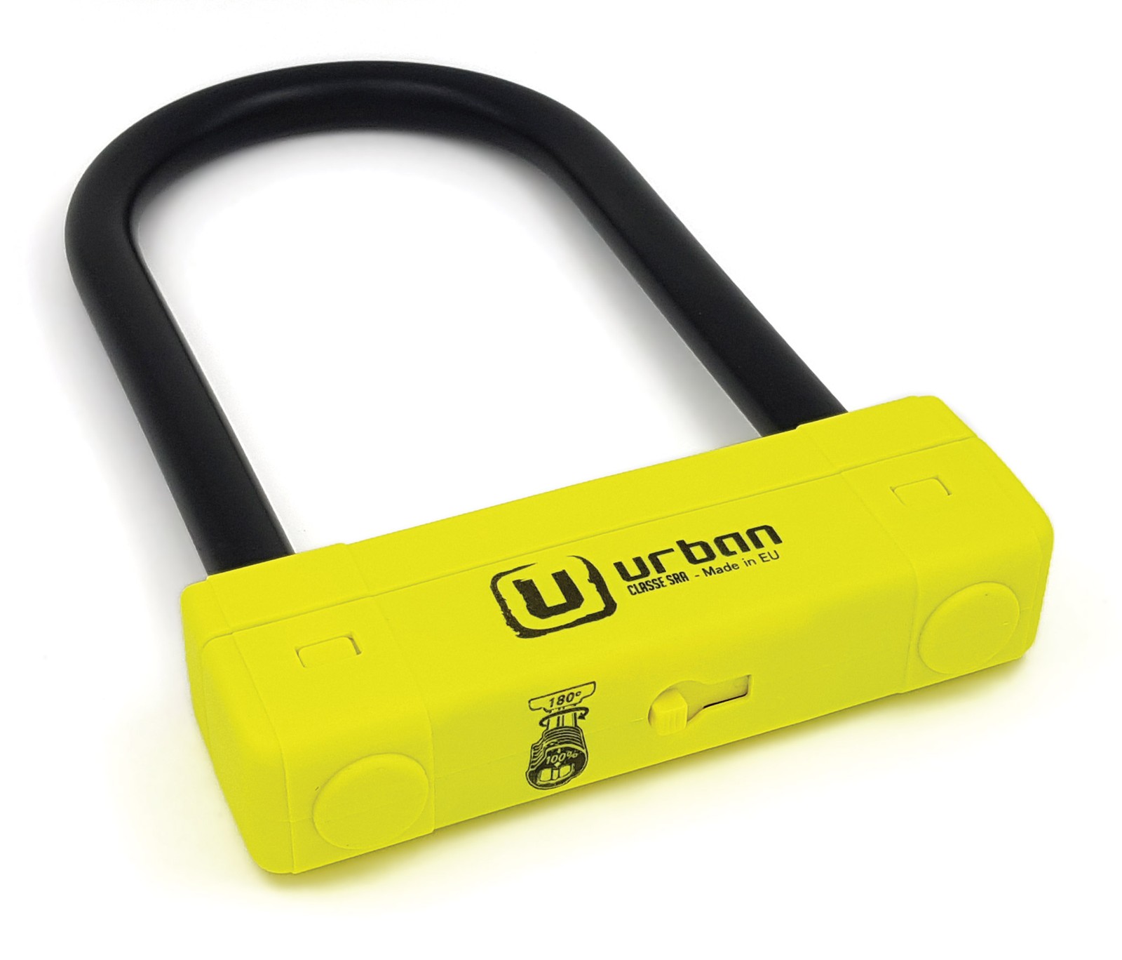 Serrure antivol U UR120 SRA en acier trempé de 120x220mm pour moto
