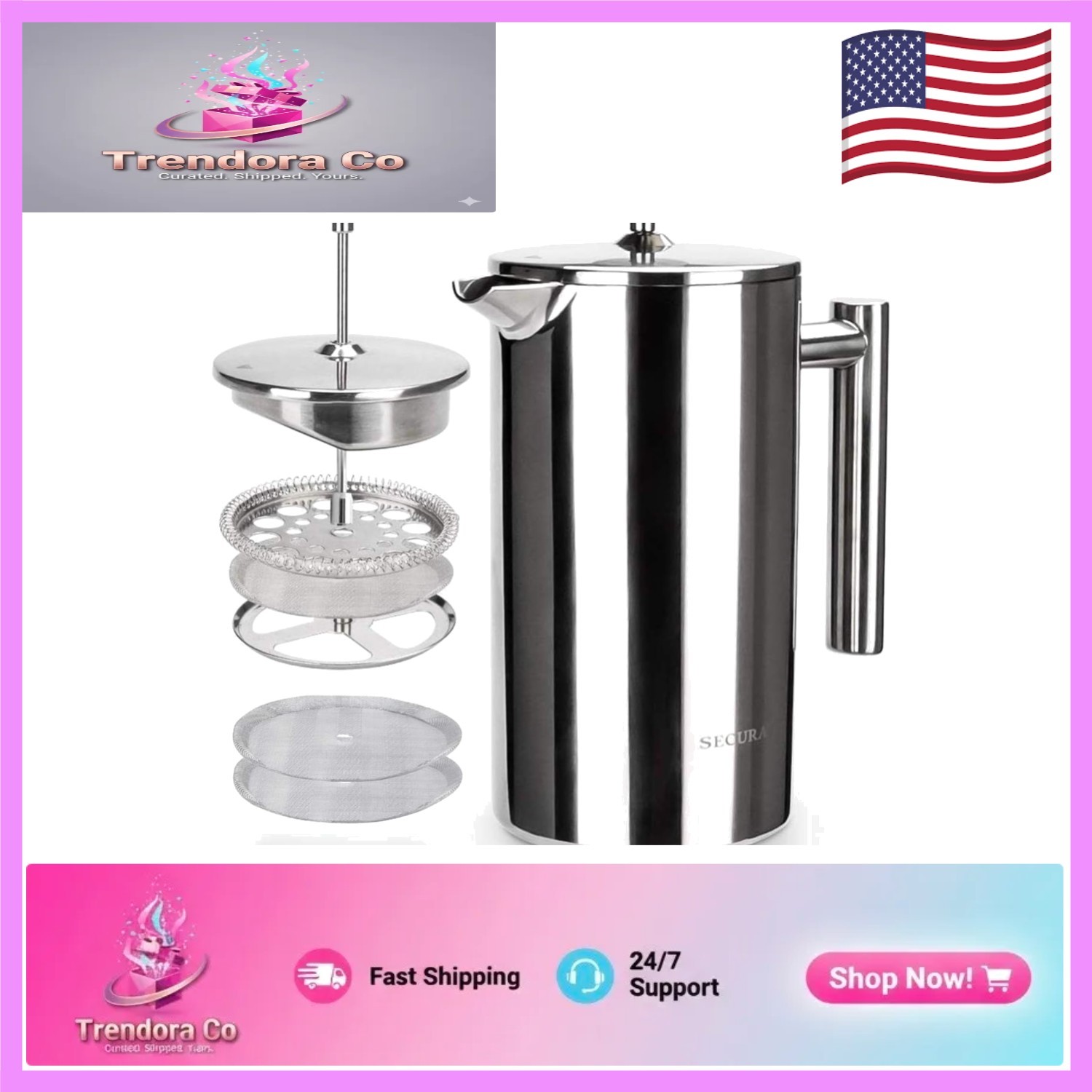 - 34oz Capacity & Cool Touch Handle