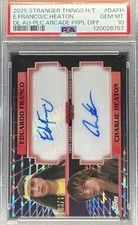Topps 2025 Stranger Things High-Tek Dual Auto DA-FH PSA 10 Arcade Purple