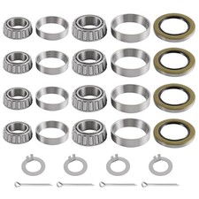 4 Sets 7000 LB Trailer Axle Bearing Kits 25580 14125A with Double Lip Grease