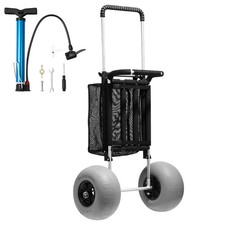 Beach Dolly with Big Wheels for Sand 29.9"x15.4" Cargo Deck Folding Sand Cart
