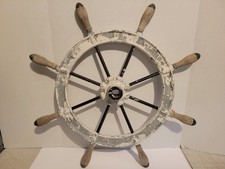 Vintage Wilcox Crittenden & Co.Brass Ships Wheel
