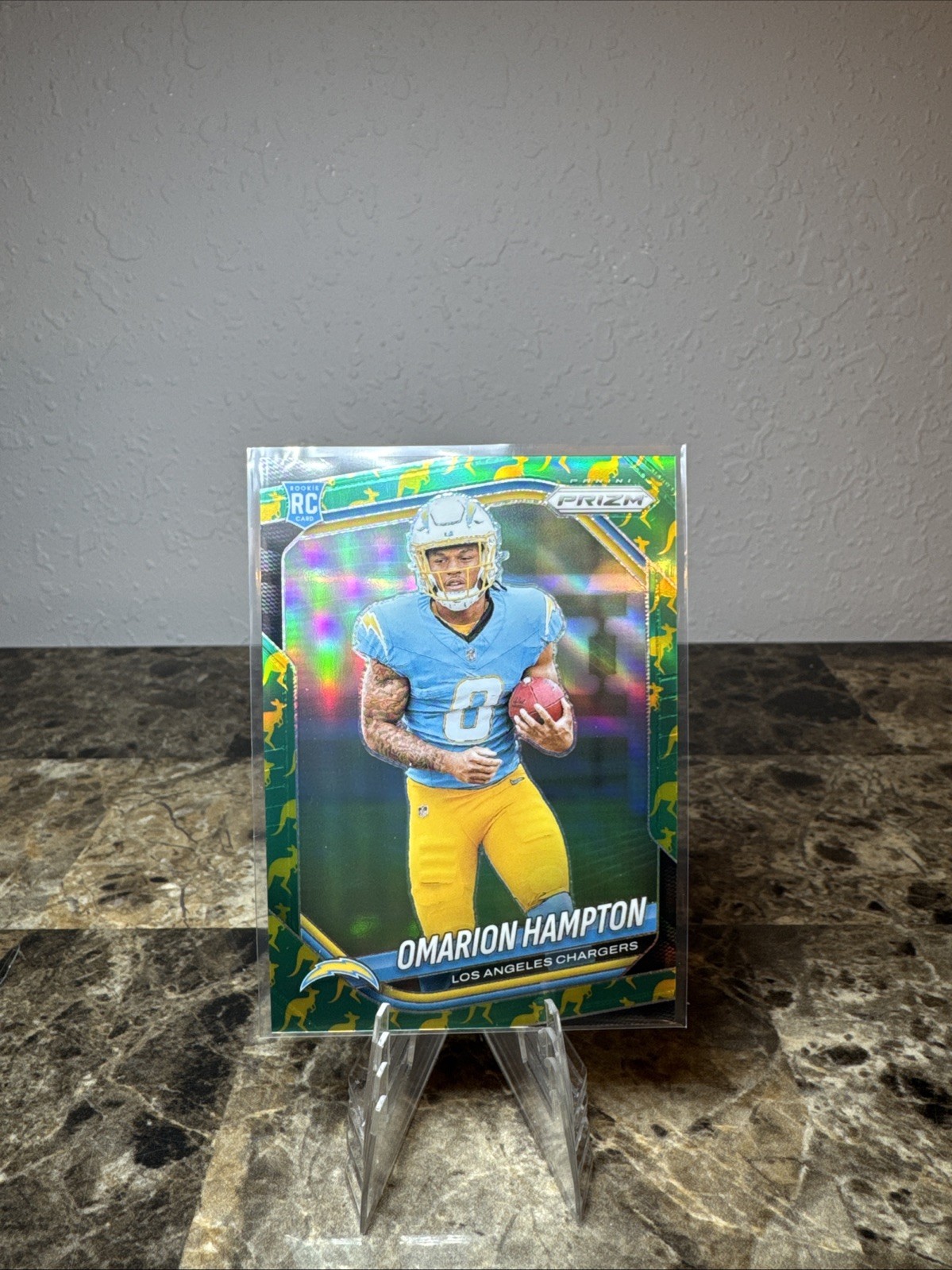 2025 Prizm International Omarion Hampton Kangaroo #355 RC /61 Chargers Rookie 🔥