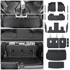 Floor Mats Cargo Mat Set for 2024 2025 GMC Acadia 7 Seats Car Accessories, Al...