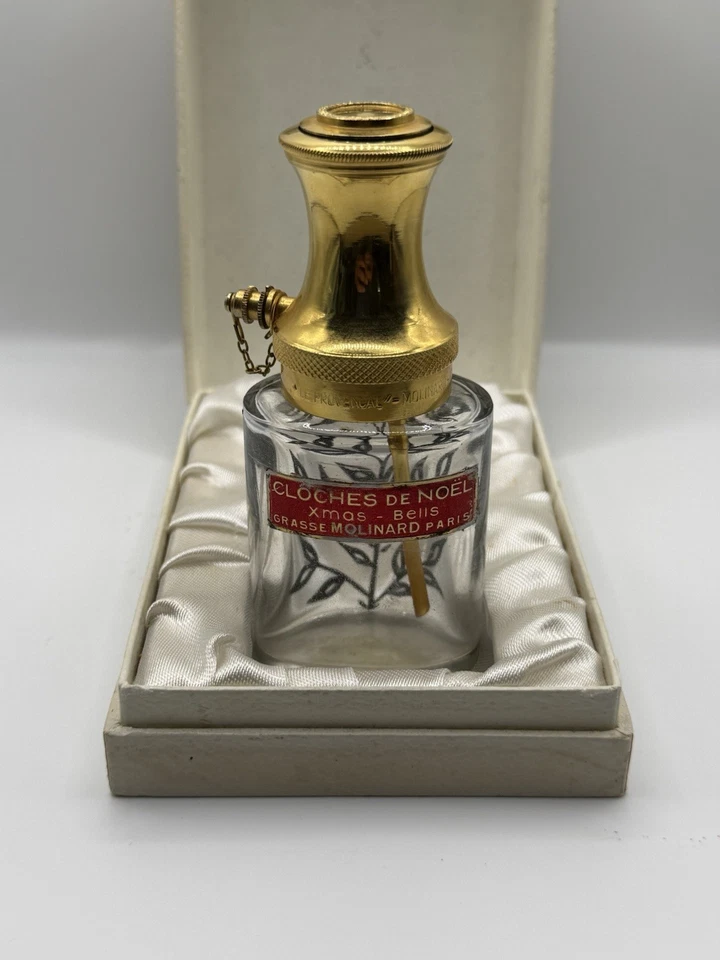 Flacon de parfum ancien « Cloches De Noël» Molinard 1930 Baccarat Coffret - Photo 4/4