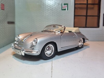 Porsche 356B Cabrio 1961 Silver 356 G LGB 1:24 Scale Diecast Model