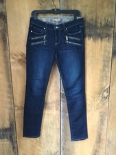 Women's Paige Straight Leg Skinny Denim Jeans Zippers 27