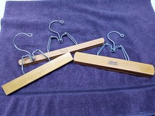3 Vintage WOOD HANGERS PANTS SETWELL MONTROSE USA