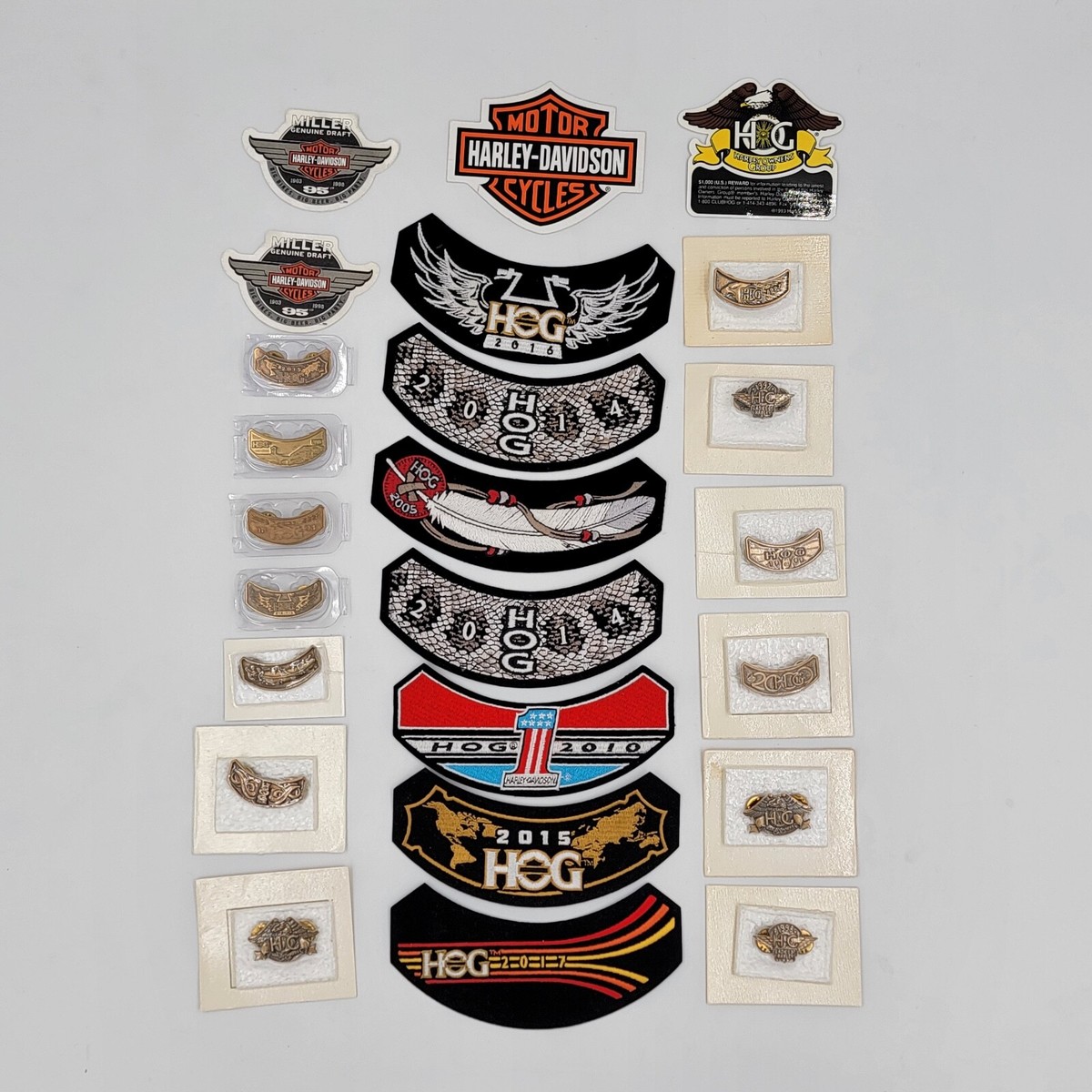 Harley Davidson Owners Group HOG Patches Lot of 7 Patches and 13