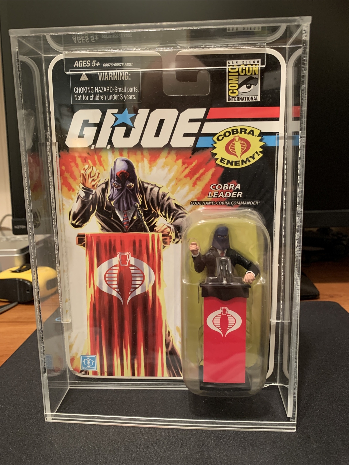 Cobra Commander Comic Con Exclusive Rare Black Pants AFA Acrylic Encased